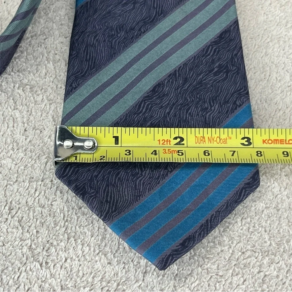 Valentino Cravatte Silk Tie-Blue Striped-Men’s-Business-Luxury-Designer-Fashion